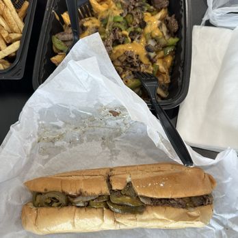 Great Steak Bomb Hoagie - Philly fries and Spicy cheesesteak - Cheesesteaks Near Me - Simi Valley, California Great Steak Bomb Hoagie - Philly fries and Spicy cheesesteak - Cheesesteaks Near Me - Simi Valley, California