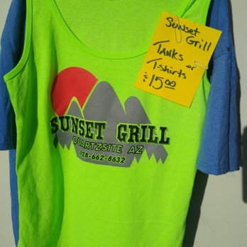 Sunset Grill - Shirts available - Food Stands Near Me - Quartzsite, Arizona Sunset Grill - Shirts available - Food Stands Near Me - Quartzsite, Arizona