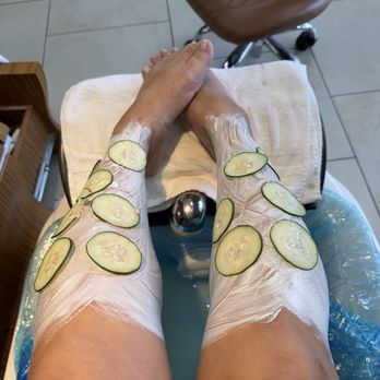 Classy Nails - Cucumber pedicure - Nail Salons Near Me - Roseville, California