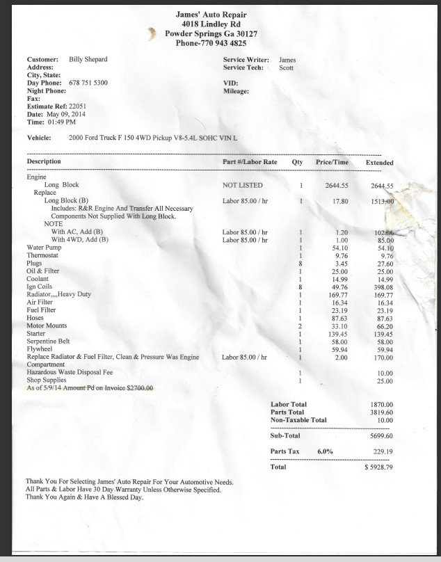 JAMES’AUTO REPAIR Updated September 2024 4018 Lindley Rd, Powder