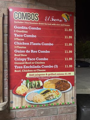 Menu photo 1 El Tacaso Dallas, TX Menu photo 1 El Tacaso Dallas, TX