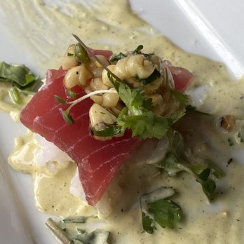 Sam's Chowder House - Fresh ahi tuna over rice sampler - Seafood Near Me - Half Moon Bay, California Sam's Chowder House - Fresh ahi tuna over rice sampler - Seafood Near Me - Half Moon Bay, California