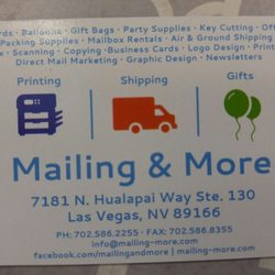 Providence Mailing & More - Business card