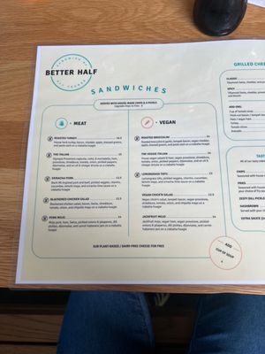 Menu photo 3 Better Half Portland, OR