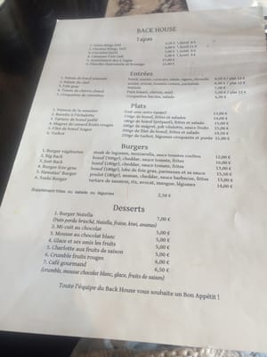 Menu photo 2 Backhouse Lille, 59 Menu photo 2 Backhouse Lille, 59