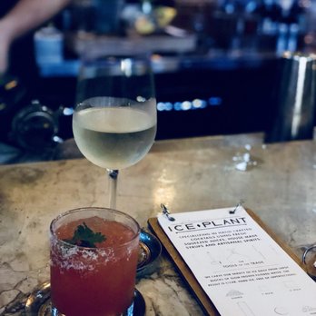 The Ice Plant - Pinot Grigio and the Pancho & Lefty cocktail. - Cocktail Bars Near Me - St. Augustine, Florida