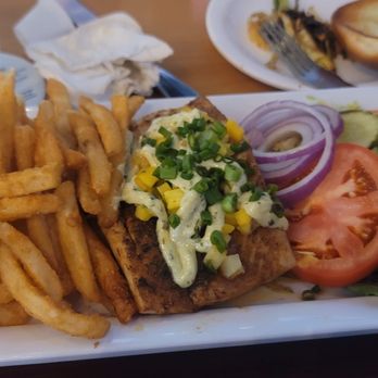 Kaya Island Eats - Blackened grouper sandwich - Caribbean Near Me - Key West, Florida Kaya Island Eats - Blackened grouper sandwich - Caribbean Near Me - Key West, Florida