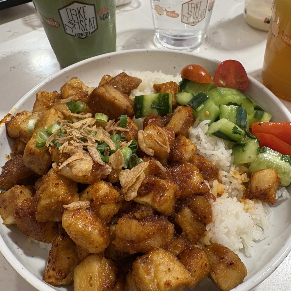 +Bake Cafe - Spicy bork belly rice bowl. - Coffee & Tea Near Me - Rancho Cucamonga, California