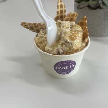 Sweet Fix Creamery - Salted Carmel pretzel - Desserts Near Me - Bakersfield, California
