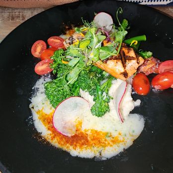 Eves Eatery - Salmon with Rissotto delicious - Pizza Near Me - Carson City, Nevada