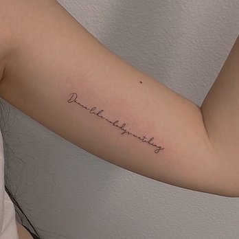 Hana Ink Studio - My first lettering tattoo!! - Tattoo Near Me Hana Ink Studio - My first lettering tattoo!! - Tattoo Near Me