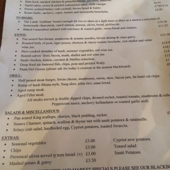 Lamb Inn - The menu - Pubs Near Me - Bognor Regis, WSX