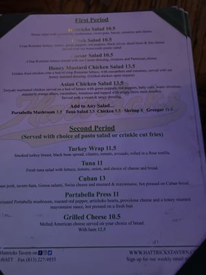 Menu photo 5 Hattricks Tampa, FL