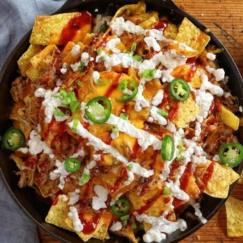 Vera Mae's BBQ - a skillet of nachos - Barbeque Near Me