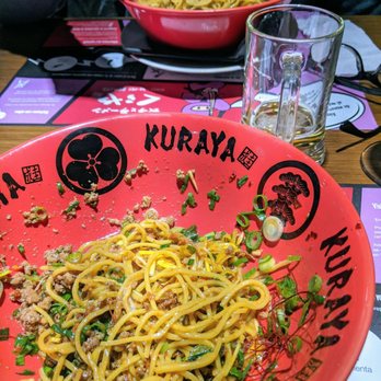 Kuraya - My girl wasn't waiting for pics...as you can tell by the half empty bowl! - Ramen Near Me - Madrid, M