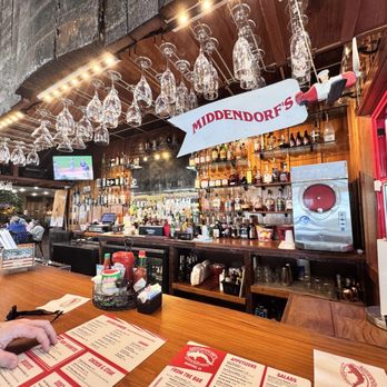 Middendorf's - Manchac - Seated at the bar - Seafood Near Me - Akers, Louisiana