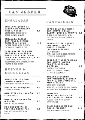 Menu photo 2 Can Jesper Ibiza, PM