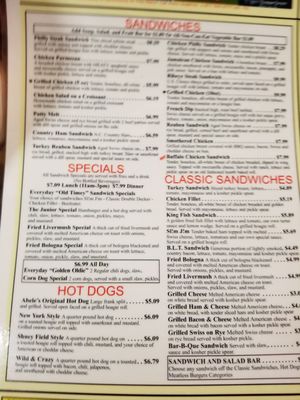 Menu photo 1 Abele's Family Restaurant Morganton, NC