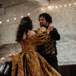 Sewing By Liz - The gorgeous bustle Liz crafted for me, so I was able to dance the night away at my wedding.
