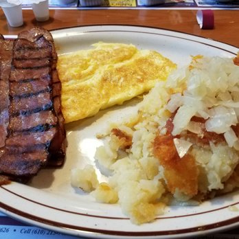 Folcroft Diner - Two scrambled eggs, home fries, and turkey bacon! Yummy! - American Near Me - Folcroft, Pennsylvania