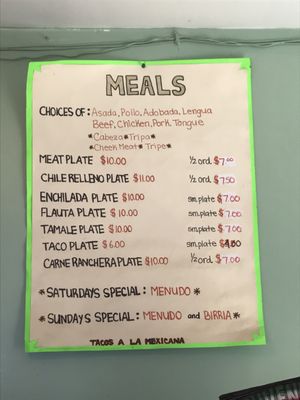 Menu photo 3 Taco's A La Mexicana Merrill, OR Menu photo 3 Taco's A La Mexicana Merrill, OR