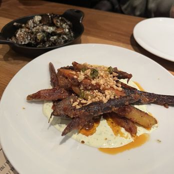 B Side - Carrots and Fried Brussels Sprouts - New American Near Me - Fairfax, Virginia