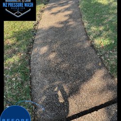 MZ Pressure Wash Service - Front Walkway with heavy dirt and grime.