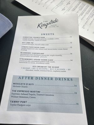 Menu photo 1 The Kingstide Island, SC