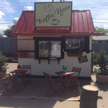 Kaffee Haus - Tables and chairs are out for the warm season! - Coffee & Tea Near Me - Santa Fe, New Mexico