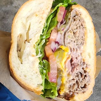 Salty's - Double double roast beef on soft bun - Delis Near Me - San Francisco, California Salty's - Double double roast beef on soft bun - Delis Near Me - San Francisco, California