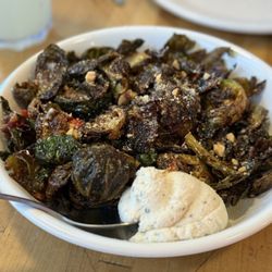 Crispy Brussels - yum!
