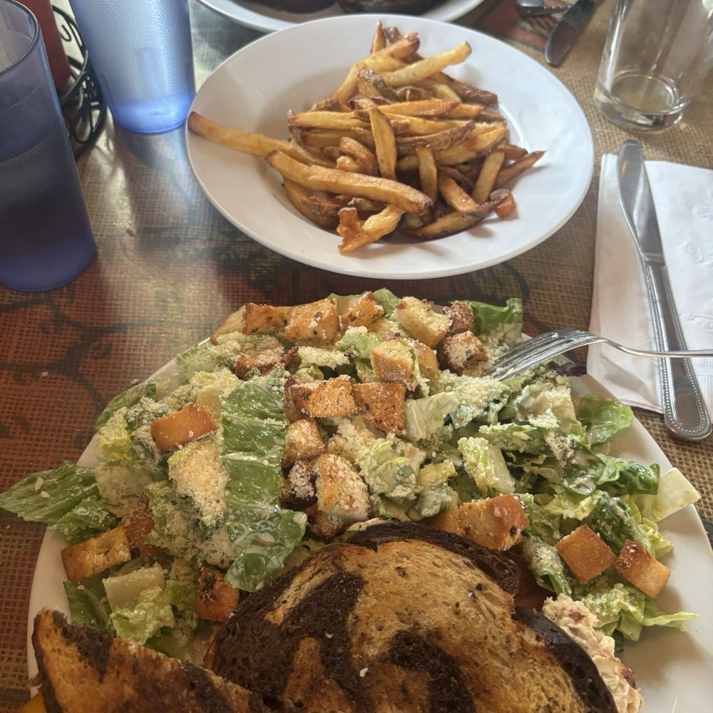 Crossroads Cafe - Tuna sandwich on spiral bread, side French Fries, Reuben sandwich. Side Cesar salad. - Cafes Near Me - Joshua Tree, California Crossroads Cafe - Tuna sandwich on spiral bread, side French Fries, Reuben sandwich. Side Cesar salad. - Cafes Near Me - Joshua Tree, California