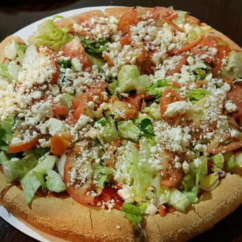 Uncle Sam's Restaurant - I gave an extra star in my review after they made this salad pizza for me.... - Pizza Near Me - Bristol, Connecticut