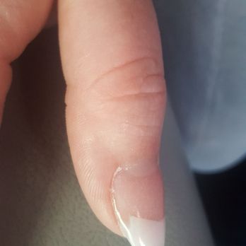 MC Nails - french tip gone wrong!! nails arent smooth, the white-pink isn't ombred as promised and the color is crooked! - Nail Salons Near Me - Fairfax, Virginia