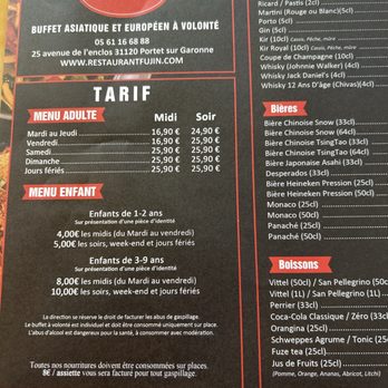 FUJIN - Menu - Buffets Near Me - Portet-sur-Garonne, 31 FUJIN - Menu - Buffets Near Me - Portet-sur-Garonne, 31