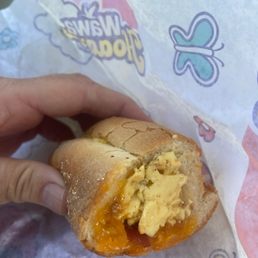 Bacon egg on hoagie Bacon egg on hoagie