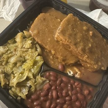 Messi Soul Kitchen - meat loaf, cabbage , red beans - Soul Food Near Me - Riverside, California Messi Soul Kitchen - meat loaf, cabbage , red beans - Soul Food Near Me - Riverside, California