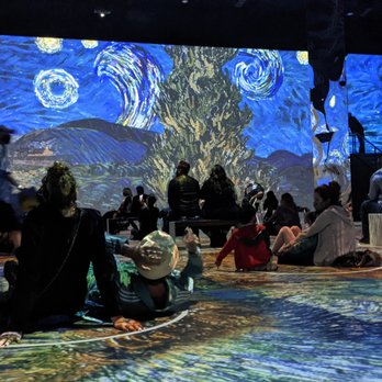 Immersive Van Gogh Exhibit - Floor view - Art Museums Near Me - Los Angeles, California