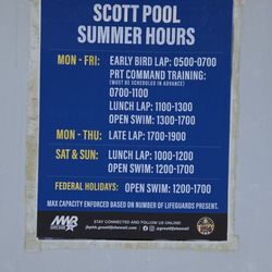 Summer pool hours 6/4/2026