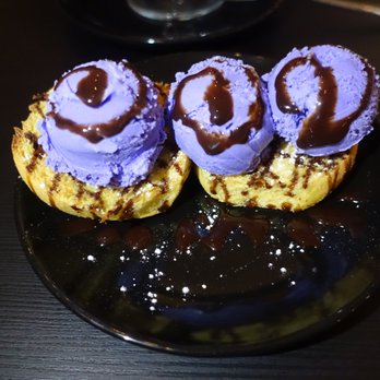 Urban Leaf Cafe - Pandesal ice cream sandwich with ube ice cream - Desserts Near Me - Nutley, New Jersey