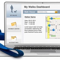 See Spot Walked - You'll be able to track GPS coordinates of your dog's walk and manage your dog-walking schedule through the secure management page online.