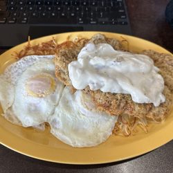 Jerry's Cafe - Chicken Fried Steak and Eggs Breakfast