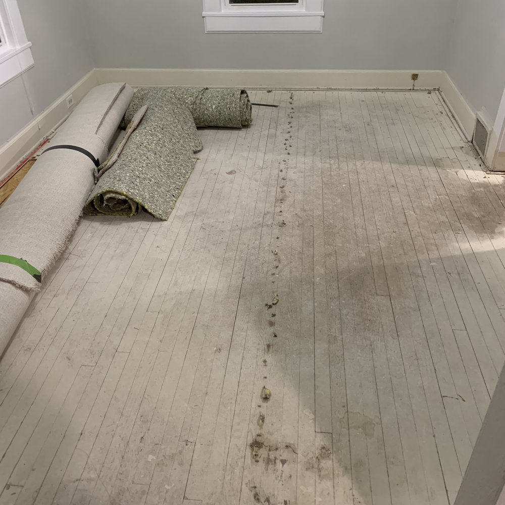 After carpet removal