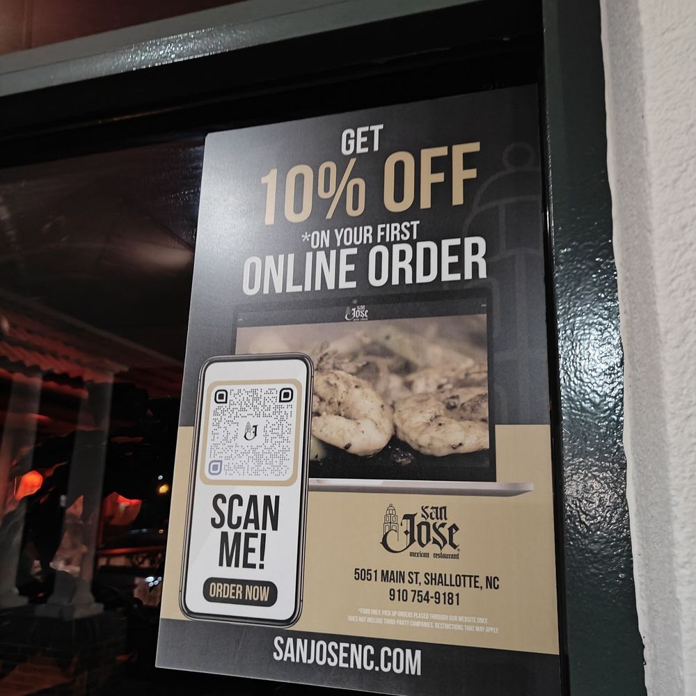 San Jose Mexican Restaurant - Scan the code for 10% off - Mexican Near Me - Shallotte, North Carolina San Jose Mexican Restaurant - Scan the code for 10% off - Mexican Near Me - Shallotte, North Carolina