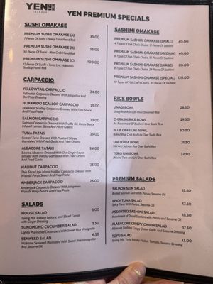 Menu photo 4 Yen Sushi & Sake Bar Studio City, CA