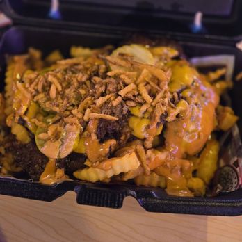 BunSlut - Slutty Fries! With pickles and crispy onions - Burgers Near Me - Houston, Texas
