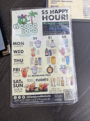 Menu photo 3 El Coco Loco Modesto Modesto, CA