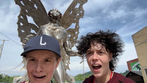 Mothman Statue and Marker by null