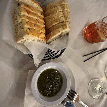 Luna Rossa - Two kinds of bread with pesto - Italian Near Me - Henderson, Nevada