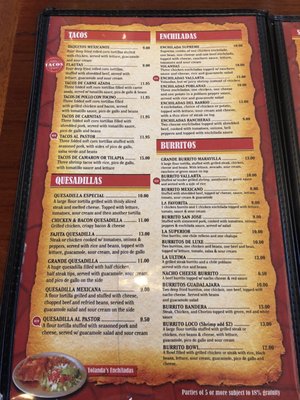 Menu photo 7 Vallarta's Mexican Restaurant Odessa, FL Menu photo 7 Vallarta's Mexican Restaurant Odessa, FL